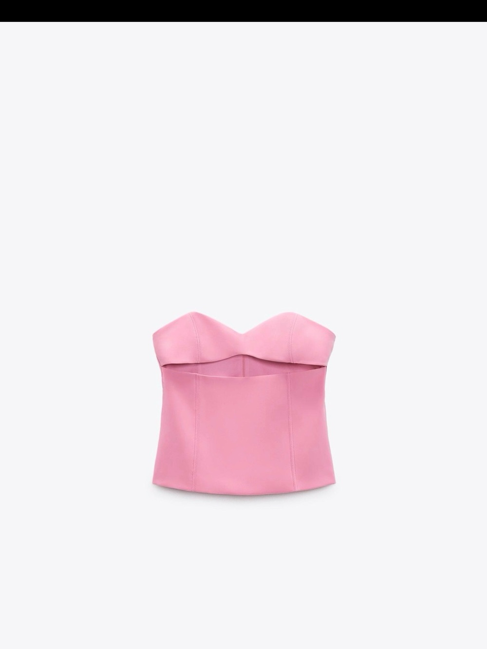 Zara Bubblegum Pink Strapless Bustier